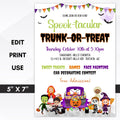 cute halloween trunk or treat invitation